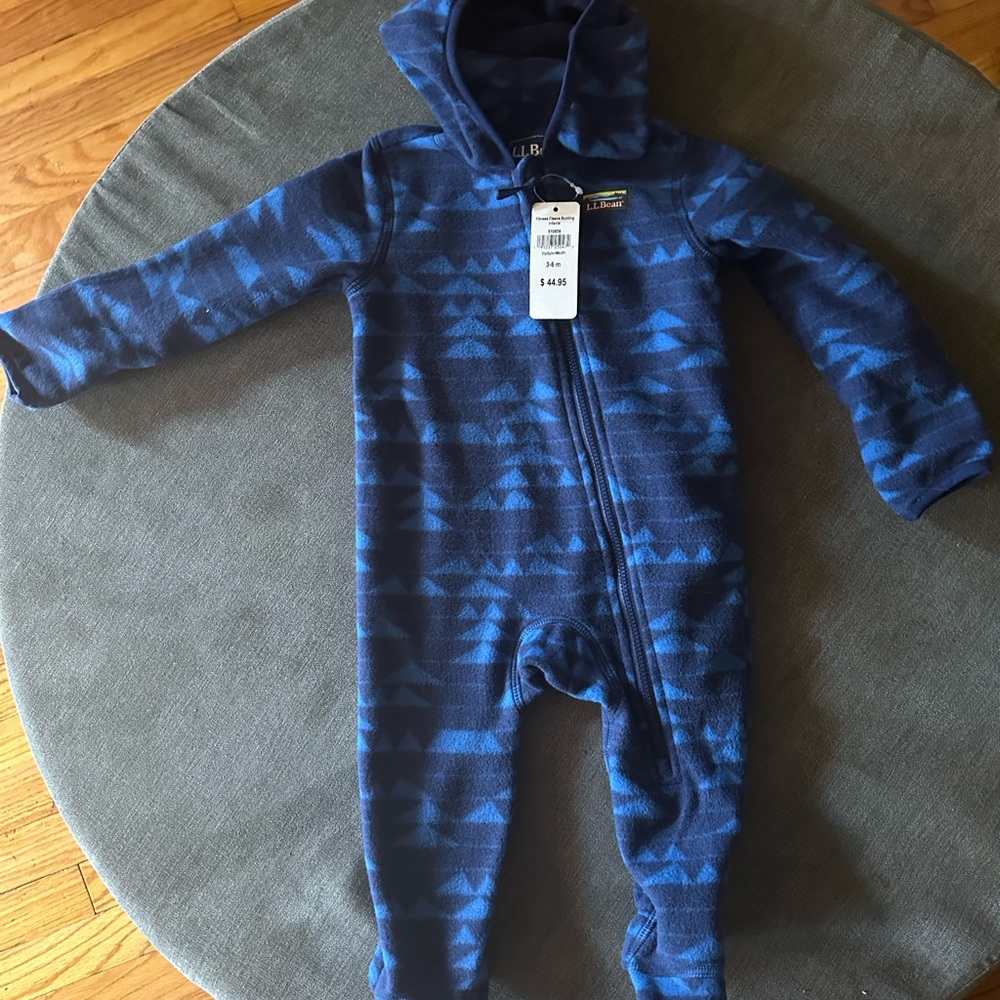 Blue Patterned Kids One Piece
